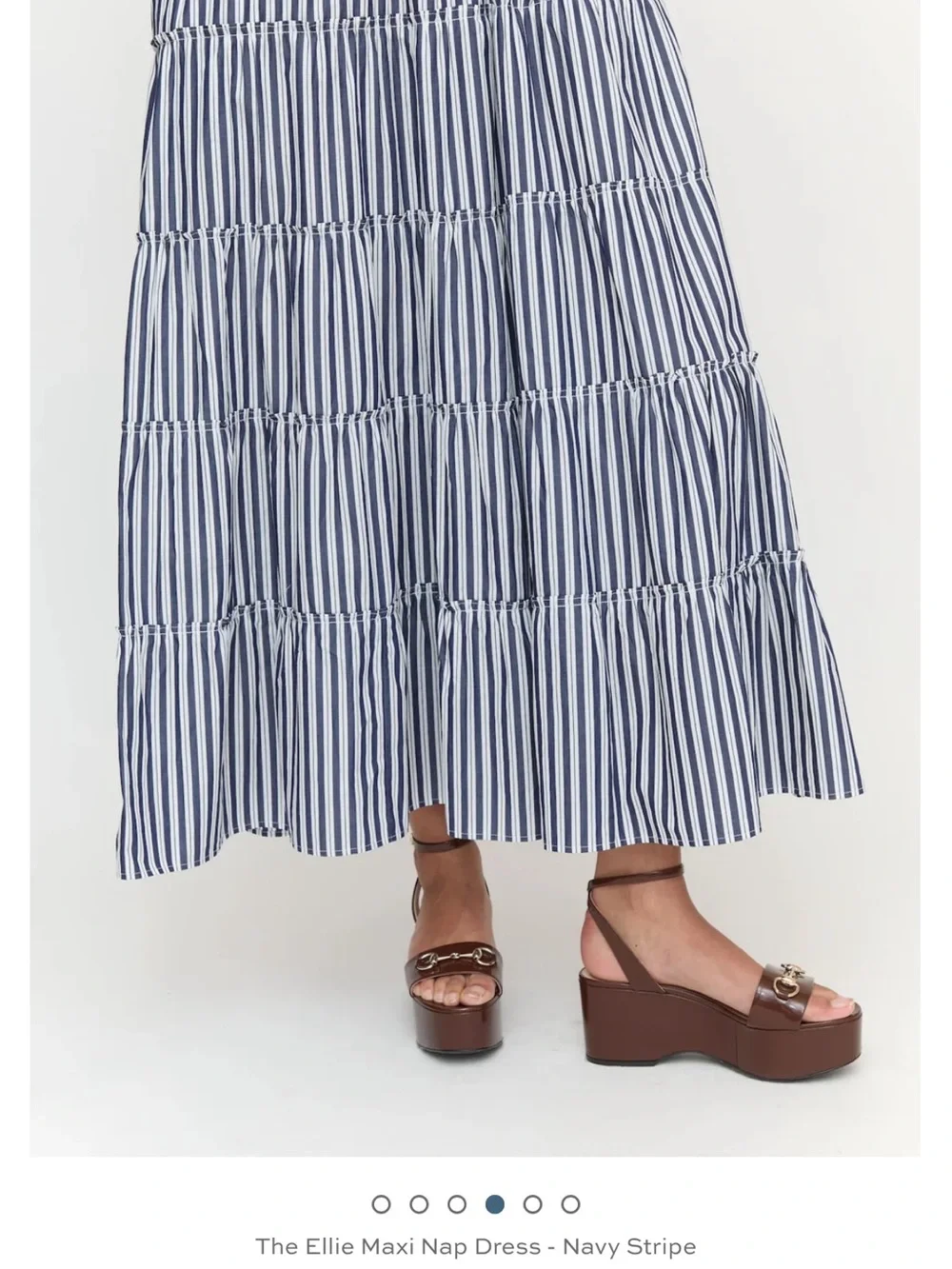 Hill House Home Ellie Maxi Nap Dress in Navy Stripe Large - Picture 4 of 9